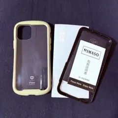 iFace iPhone12 ケース ベージュ & 保護フィルムセット