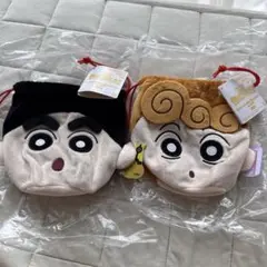 映画　クレヨンしんちゃん　超華麗　灼熱のカスカベダンサーズ　ぬいぐるみ巾着　2種