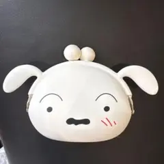 シロ　がま口財布　ポーチ　クレヨンしんちゃん