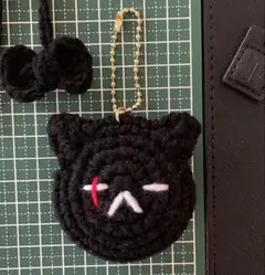 ねこ　編みぐるみ　黒ネコチャーム　BTS AGUST D SUGA ユンギ