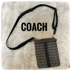 コーチ　ミニ　ショルダーバッグ ミニシグネチャー　ジャガード　レザー　サコッシュ