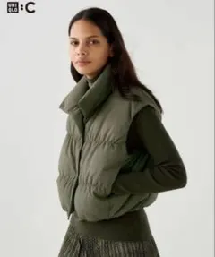 新品未使用品♡UNIQLO C ダウンクロップドベスト ユニクロ公式 | ダウンクロップドベスト