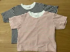 UNIQLO エアリズムボーダーTシャツ 2枚セット 100cmのサムネイル