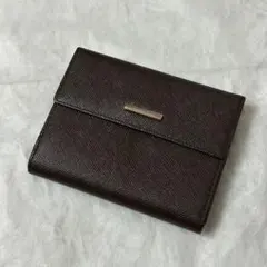 未使用✨バーバリー 三つ折り財布 がま口 サフィアーノレザー ノバチェック