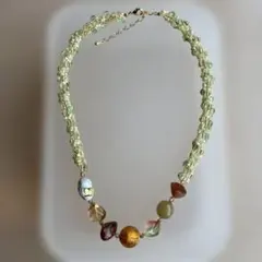 [ラストプライス]ビーズネックレスハンドメイド美品