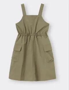 GU テックジャンパードレス オリーブ 130