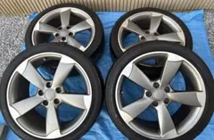 ★Audi純正7.5×18H2★ タイヤDUNLOP★中古タイヤホイール付き４本 ☆Audi純正7.5×18H2☆ タイヤDUNLOP☆中古タイヤホイール付き4本