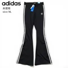 未使用 タグ付き adidas レディース 3ストライプ フレアレギンス XL