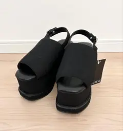 アベイル 厚底サンダル ブラック