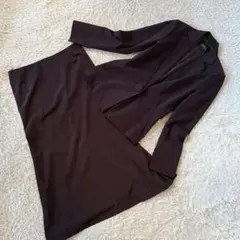 【未使用級】高級 シズカコムロ 4298 セットアップ 黒 ロングスカート