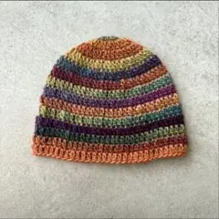 038クラッシャーハット　バケットハット　ビーニー　ハンドメイド