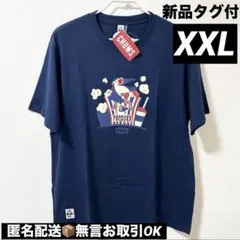 新品タグ付チャムスTシャツBooby Theater T-Shirt ネイビーのサムネイル