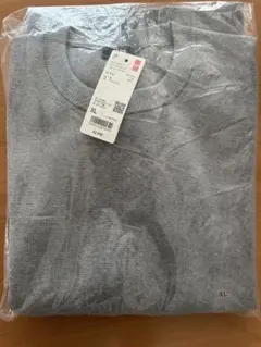新品　ウォッシャブル ストレッチミラノリブ クルーネックセーター XL グレー