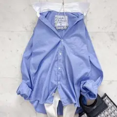 希少Mサイズ◆フランク&アイリーン　バリー　コットン　長袖　訳あり(汚れあり)