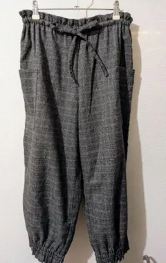 グレンチェック カジュアルパンツ