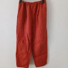 gohemp 100%麻 パンツ 赤 - メルカリ