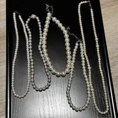 パール ロングネックレスセット