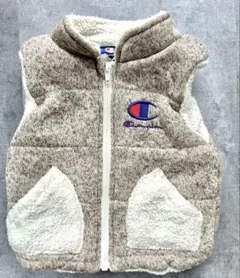 Champion ボア中綿ベスト ブラウン　秋のサムネイル