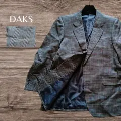DAKS チェック柄ジャケット グレー系