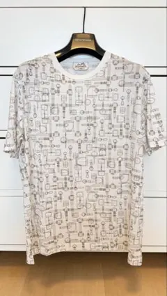 エルメス　HERMES 馬具柄　総柄　白T メンズ　夏服　超美品　Tシャツのサムネイル