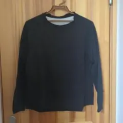 無印良品 ブラック トレーナー スウェット M