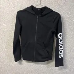 adidas 黒 フード付きパーカー L