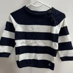 H&M ストライプニットセーター 6M-9M
