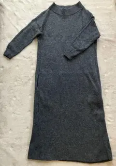 studio clip ニットロングワンピース　グレー　M