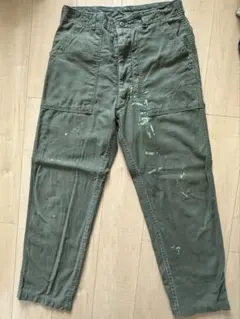 最終値下げ　70s US ARMY ベイカーパンツ コットンサテン OG-107のサムネイル