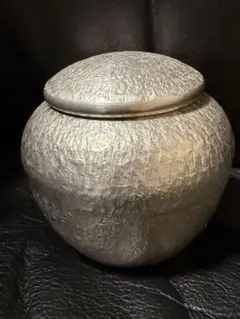 茶道具 錫半すずはん本錫製 茶壺 茶心壺 煎茶道具 鎚目模様 茶入 茶道具 錫半すずはん本錫製 茶壺 茶心壺 煎茶道具 鎚目模様 茶入