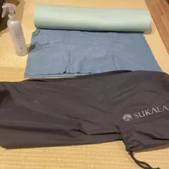 SUKALA 水色 ヨガマット 4㎜・ラグ収納バッグ付き
