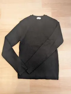 Techichi　ブラック リブ編み セーター