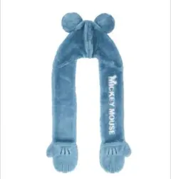 ミッキーマウス 耳付きフリーススカーフ
