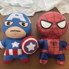 MARVEL スパイダーマン デッドプール キャプテンアメリカ ぬいぐるみセット MARVEL スパイダーマン キャプテン・アメリカ ツムツム デッドプール