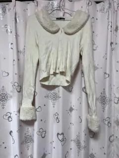 SHEIN ファーニット　セーター　白