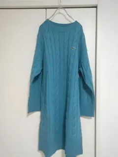 LACOSTE　ラコステ　ビッグケーブルニットドレス