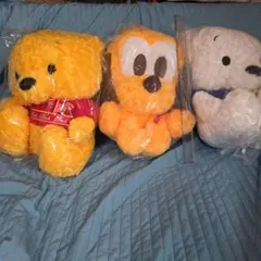 プーさん×2体　プルート×１体　 ぬいぐるみ 大きめ