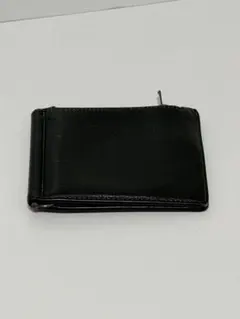 レザー製 緑　マネークリップ