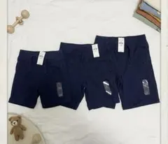 【新品タグ付】GAP ハーフパンツ 3枚セット 80/100/110 ネイビー