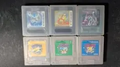 【GB、GBC】ポケモン緑、青、ピカチュウ、金、銀、クリスタルセット