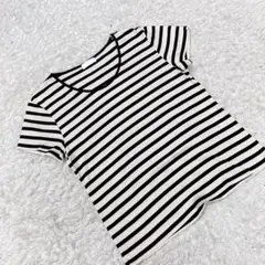 Ballsey ボールジィ ボーダー 半袖 トップス Tシャツ ベージュ 黒のサムネイル