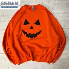 GILDAN ギルダン ハロウィン スウェット トレーナー かぼちゃ オレンジ