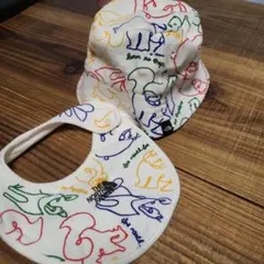 【美品】ノースフェイス 帽子とスタイセット　動物　ベビー