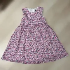 【美品120】Bebe 花柄 ノースリーブ フレアドレス おしゃれ着　お出かけ着