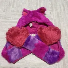 チェシャ猫　フード付きマフラー　東京ディズニーリゾート　マフラーファンキャップ