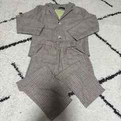 男の子　チェック　セットアップ　スーツ　140 入学式