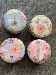 アロマキャンドル 4個セット ソイワックス フラワー缶