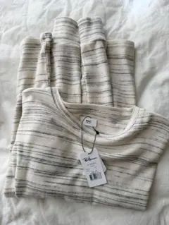 RHC 長袖Tシャツ S アイボリー/ストライプ