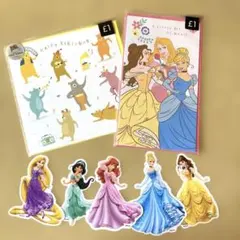 【英国M&S】海外限定 グリーティングカード 2種 ＆ プリンセスシール セットのサムネイル