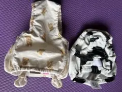 犬用マナーパンツ クマさん模様と牛さん模様のセットで！お値下げ対応致しますよ